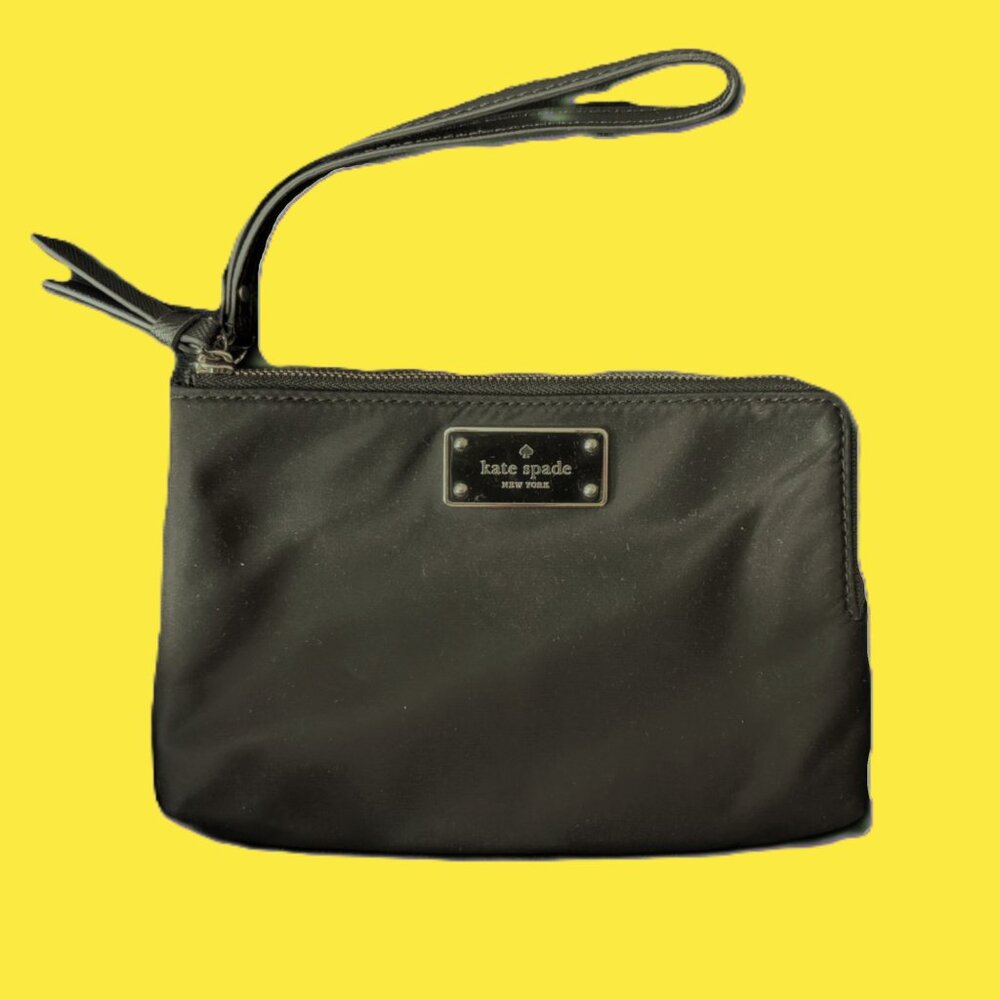 Kate Spade New York Black nylon Wristlet with Gold hardware - Picture 4 of 10
